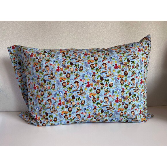 Keiki Summer Light Blue Pillowcase | Handmade | 100% Cotton - Picture 1 of 4